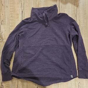 L.L. Bean Petite Women's Deep Purple Cowl Neck Sweater